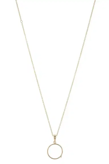 LOQUET Midi Round Locket Pendant Necklace | Thumbnail 1