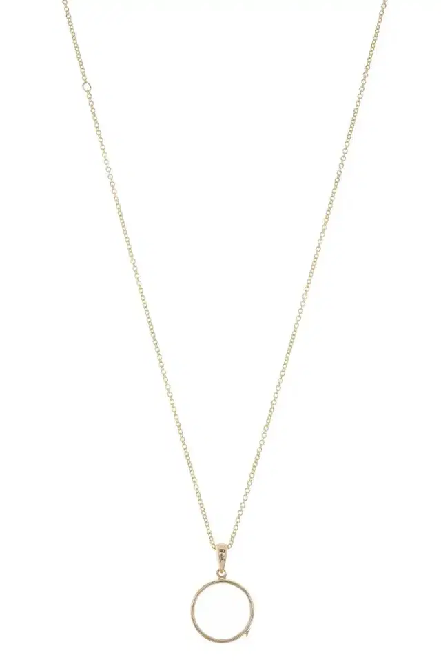 Midi Round Locket Pendant Necklace