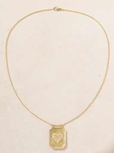 Marie Lichtenberg Heart Scapular 18-karat Gold Diamond Necklace | Thumbnail 4 Marie Lichtenberg Heart Scapular 18-karat Gold Diamond Necklace | Thumbnail 4