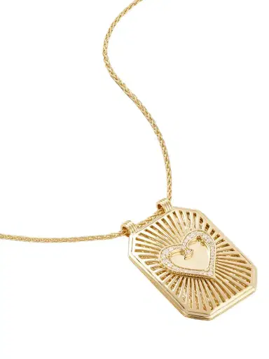 Marie Lichtenberg Heart Scapular 18-karat Gold Diamond Necklace | Thumbnail 1 Marie Lichtenberg Heart Scapular 18-karat Gold Diamond Necklace | Thumbnail 1