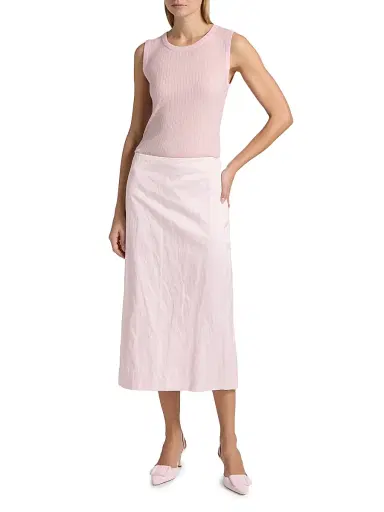 A.L.C. Women's Phoebe Satin Pencil Skirt - Cherry Blossom - Size 14 | Thumbnail 2