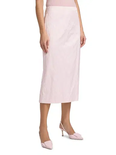 A.L.C. Women's Phoebe Satin Pencil Skirt - Cherry Blossom - Size 14 | Thumbnail 4