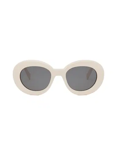 Celine Women's Triomphe 53MM Round Sunglasses - Ivory Smoke | Thumbnail 2