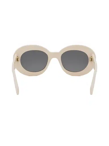 Celine Women's Triomphe 53MM Round Sunglasses - Ivory Smoke | Thumbnail 5