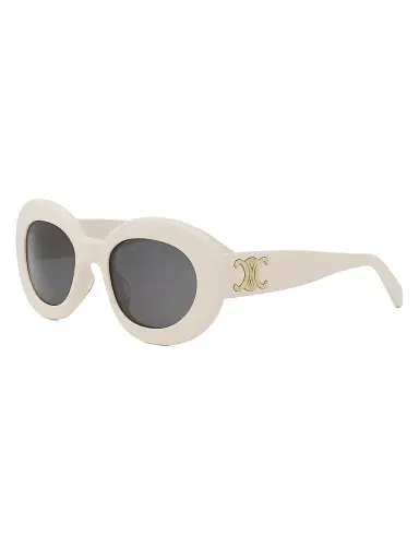 Celine Women's Triomphe 53MM Round Sunglasses - Ivory Smoke | Thumbnail 1