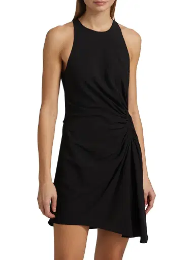 A.L.C. Women's Rue Ruched Sleeveless Minidress - Black - Size 14 | Thumbnail 3 A.L.C. Women's Rue Ruched Sleeveless Minidress - Black - Size 14 | Thumbnail 3