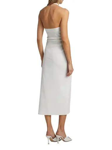A.L.C. Women's Sylvie Halterneck Midi-Dress - White - Size 14 | Thumbnail 5 A.L.C. Women's Sylvie Halterneck Midi-Dress - White - Size 14 | Thumbnail 5