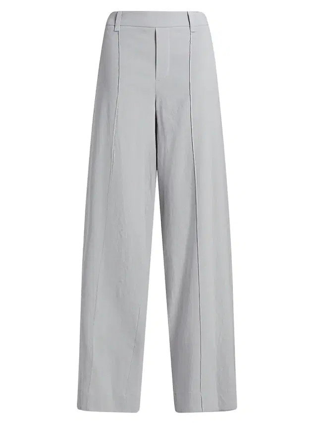 Vince Women's Joan High-Rise Linen-Blend Pants - Bay Mist