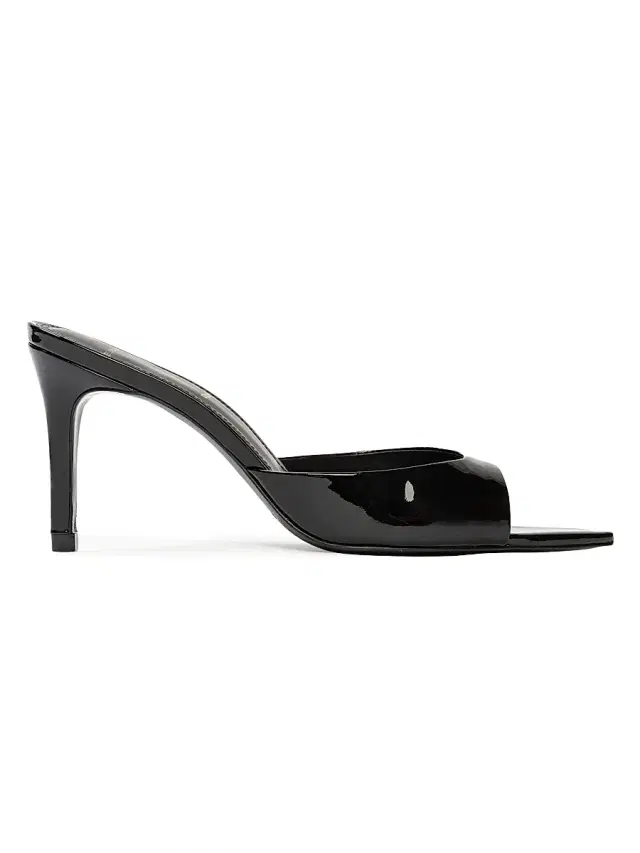 Black Suede Studio Women's Brea 80MM Patent Leather Mules - Black