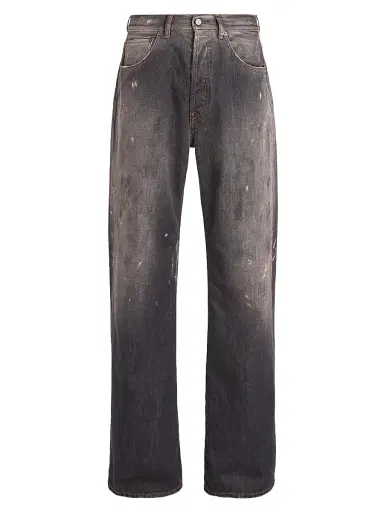 Acne Studios Men's Black Trafalgar Straight-Leg Jeans - Black - Size 36 | Thumbnail 1 Acne Studios Men's Black Trafalgar Straight-Leg Jeans - Black - Size 36 | Thumbnail 1