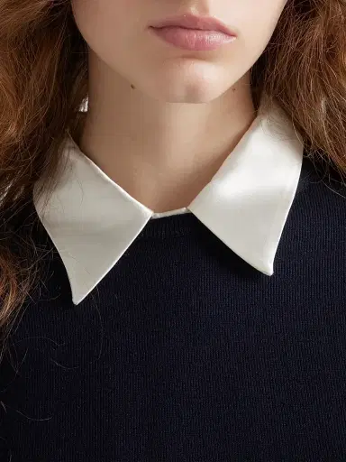 Prada Women's Oversized Wool Sweater - Blue | Thumbnail 6 Prada Women's Oversized Wool Sweater - Blue | Thumbnail 6