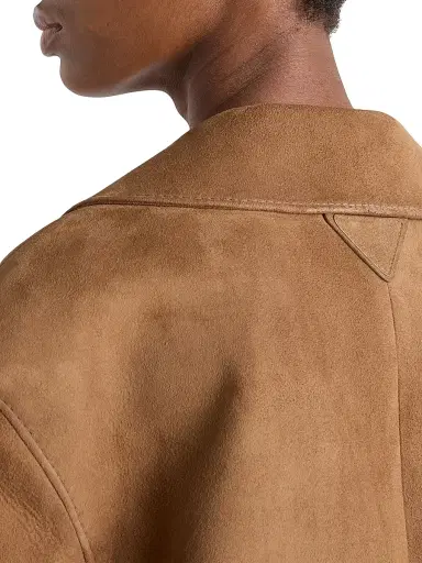 Prada Women's Suede Jacket - Brown - Size 6 | Thumbnail 5