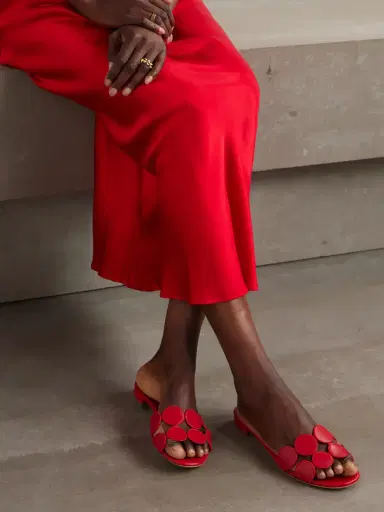 Manolo Blahnik Haribalmu 10 Cutout Leather Slides | Thumbnail 2 Manolo Blahnik Haribalmu 10 Cutout Leather Slides | Thumbnail 2