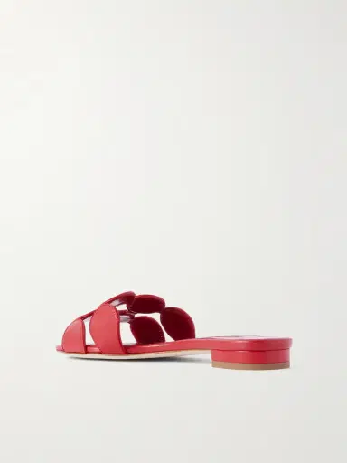 Manolo Blahnik Haribalmu 10 Cutout Leather Slides | Thumbnail 3 Manolo Blahnik Haribalmu 10 Cutout Leather Slides | Thumbnail 3