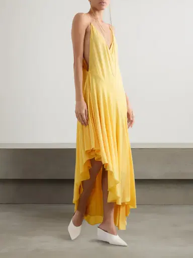 Alaïa Asymmetric Jersey Midi Dress | Thumbnail 2 Alaïa Asymmetric Jersey Midi Dress | Thumbnail 2