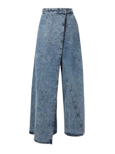 Alaïa Asymmetric Wide-leg Jeans | Thumbnail 1 Alaïa Asymmetric Wide-leg Jeans | Thumbnail 1