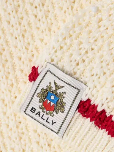BALLY Striped Open-knit Cotton Shorts | Thumbnail 4