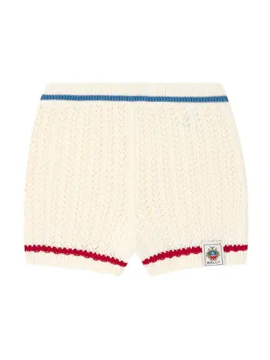 BALLY Striped Open-knit Cotton Shorts | Thumbnail 1