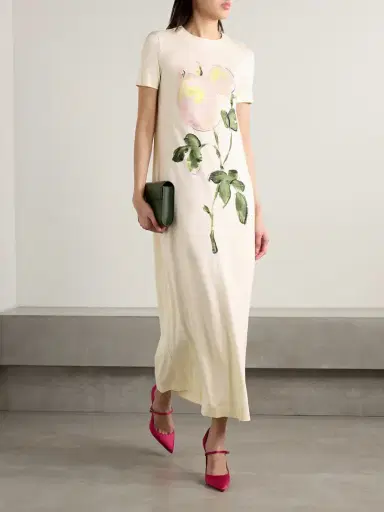Oscar de la Renta Floral-print Stretch-jersey Maxi Dress | Thumbnail 2