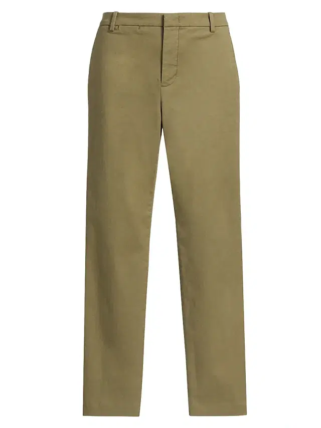 Vince Women's Avery Mid-Rise Chino Pants - Olive Stone