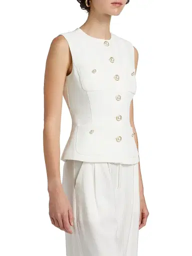 Generation Love Women's Susanna Stretch Crepe Vest | Thumbnail 4