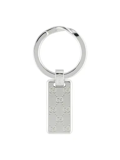 Gucci Men's Signature Sterling Silver Keyring | Thumbnail 1 Gucci Men's Signature Sterling Silver Keyring | Thumbnail 1