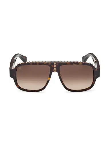 Christian Louboutin Men's Studded 57MM Sunglasses | Thumbnail 2