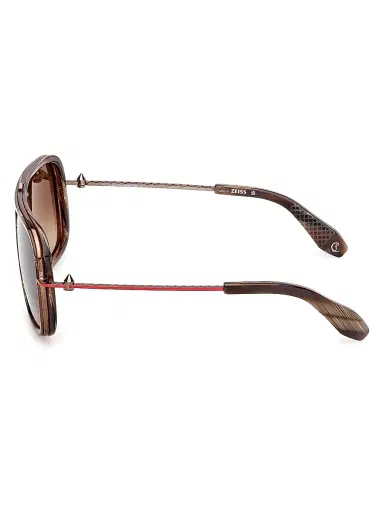 Christian Louboutin Men's 58MM Rectangular Sunglasses - Brown Horn | Thumbnail 3 Christian Louboutin Men's 58MM Rectangular Sunglasses - Brown Horn | Thumbnail 3