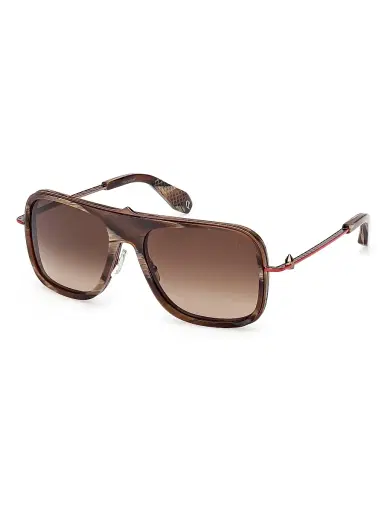 Christian Louboutin Men's 58MM Rectangular Sunglasses - Brown Horn | Thumbnail 1 Christian Louboutin Men's 58MM Rectangular Sunglasses - Brown Horn | Thumbnail 1