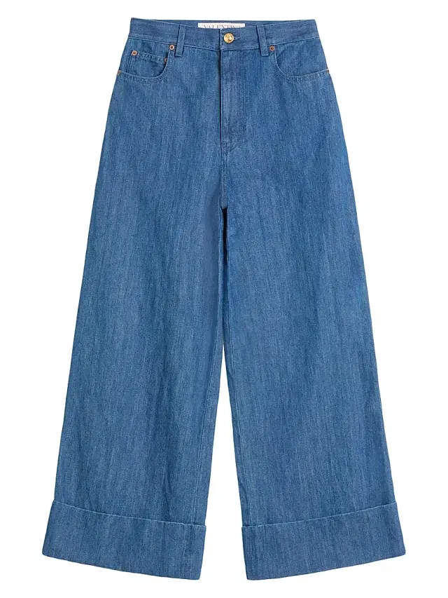 Valentino Garavani Women's Lightweight Denim Pants - Denim