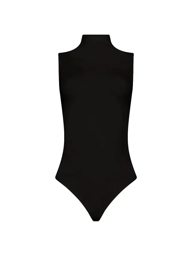 Wolford Women's Mock Turtleneck Sleeveless Bodysuit - Black