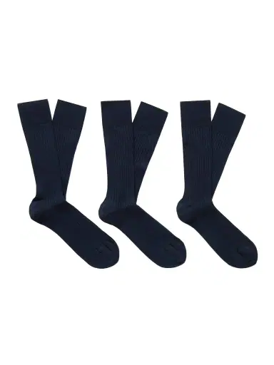 NN07 Three-Pack Ribbed Cotton-Blend Socks - Men | Thumbnail 1 NN07 Three-Pack Ribbed Cotton-Blend Socks - Men | Thumbnail 1