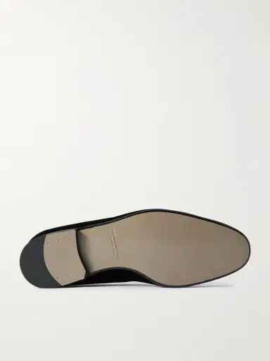 Manolo Blahnik Mario Grosgrain-Trimmed Velvet Loafers - Men | Thumbnail 3 Manolo Blahnik Mario Grosgrain-Trimmed Velvet Loafers - Men | Thumbnail 3