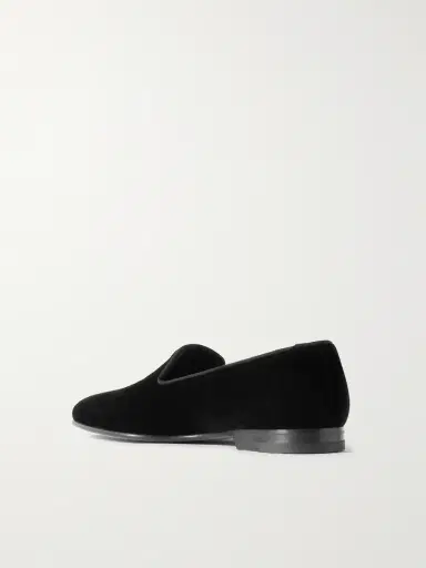 Manolo Blahnik Mario Grosgrain-Trimmed Velvet Loafers - Men | Thumbnail 4 Manolo Blahnik Mario Grosgrain-Trimmed Velvet Loafers - Men | Thumbnail 4