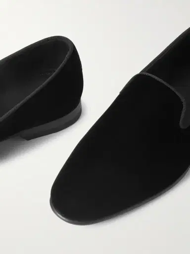 Manolo Blahnik Mario Grosgrain-Trimmed Velvet Loafers - Men | Thumbnail 5 Manolo Blahnik Mario Grosgrain-Trimmed Velvet Loafers - Men | Thumbnail 5