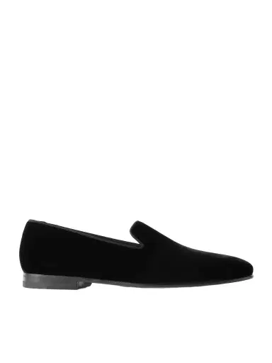 Manolo Blahnik Mario Grosgrain-Trimmed Velvet Loafers - Men | Thumbnail 1 Manolo Blahnik Mario Grosgrain-Trimmed Velvet Loafers - Men | Thumbnail 1