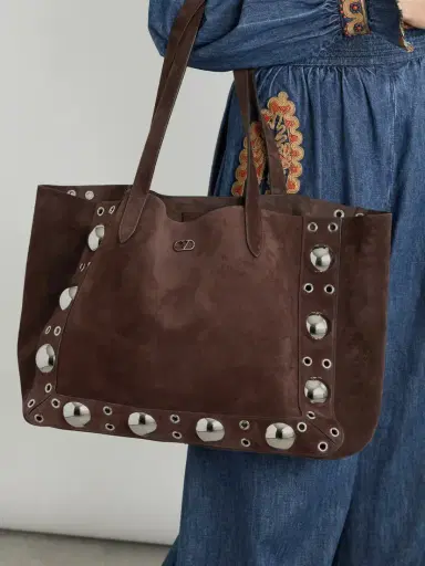 Valentino Garavani Nellcote Embellished Suede Tote | Thumbnail 2 Valentino Garavani Nellcote Embellished Suede Tote | Thumbnail 2