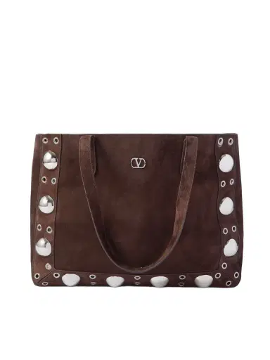 Valentino Garavani Nellcote Embellished Suede Tote | Thumbnail 1 Valentino Garavani Nellcote Embellished Suede Tote | Thumbnail 1
