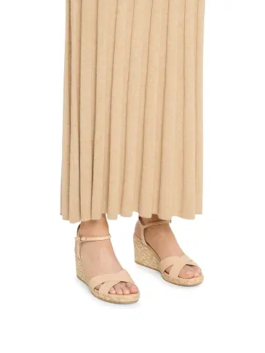 Stuart Weitzman Women's Dayna Leather Espadrille Sandals - Beige - Size 11 | Thumbnail 3