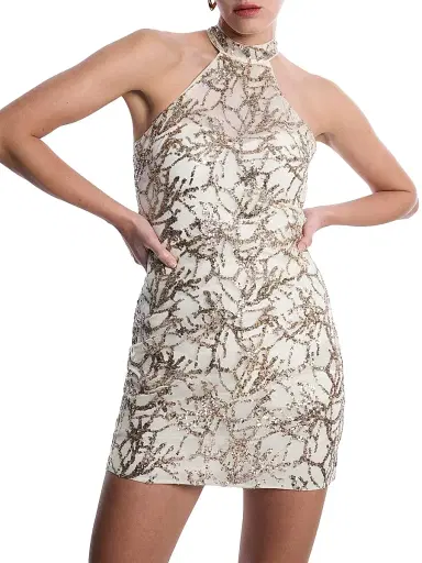 BCBGMAXAZRIA Women's Embellished Sleeveless Minidress - Jasmine - Size 14 | Thumbnail 3 BCBGMAXAZRIA Women's Embellished Sleeveless Minidress - Jasmine - Size 14 | Thumbnail 3