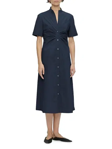 Callas Milano Women's Noor Long Shirt Dress - Navy | Thumbnail 2 Callas Milano Women's Noor Long Shirt Dress - Navy | Thumbnail 2