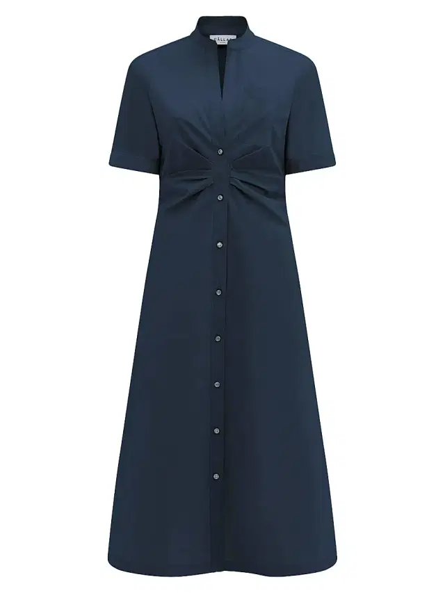 Callas Milano Women's Noor Long Shirt Dress - Navy