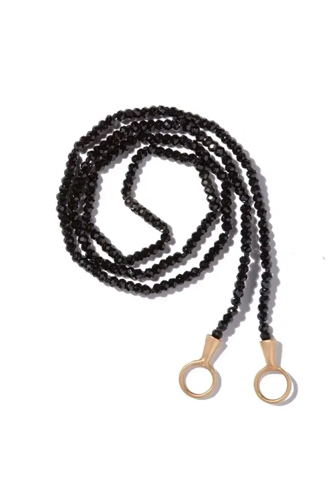Marla Aaron Itty Bitty Black Spinel Strand