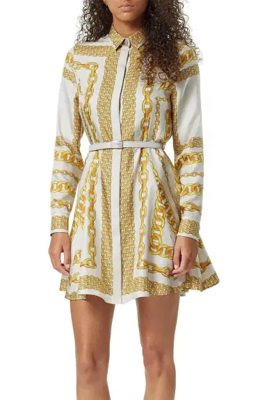 Versace Treasure Shirt Dress - Bone Gold | Thumbnail 2