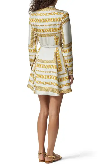 Versace Treasure Shirt Dress - Bone Gold | Thumbnail 3