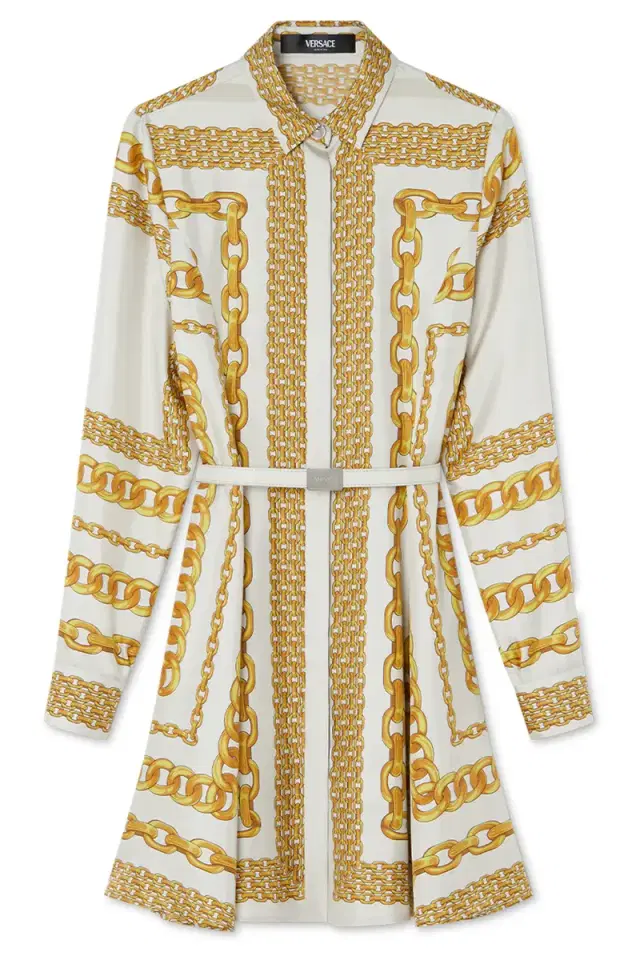Versace Treasure Shirt Dress - Bone Gold
