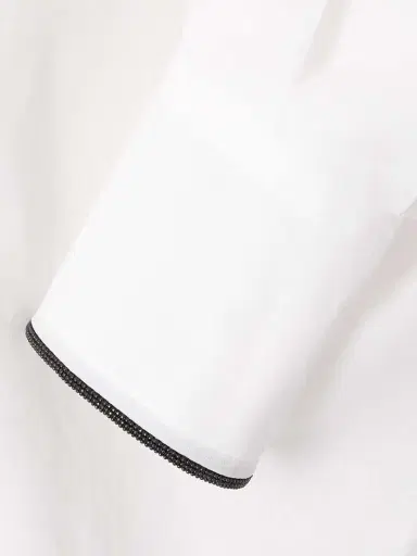Brunello Cucinelli Bead-embellished Gathered Cotton-voile Shirt | Thumbnail 4 Brunello Cucinelli Bead-embellished Gathered Cotton-voile Shirt | Thumbnail 4