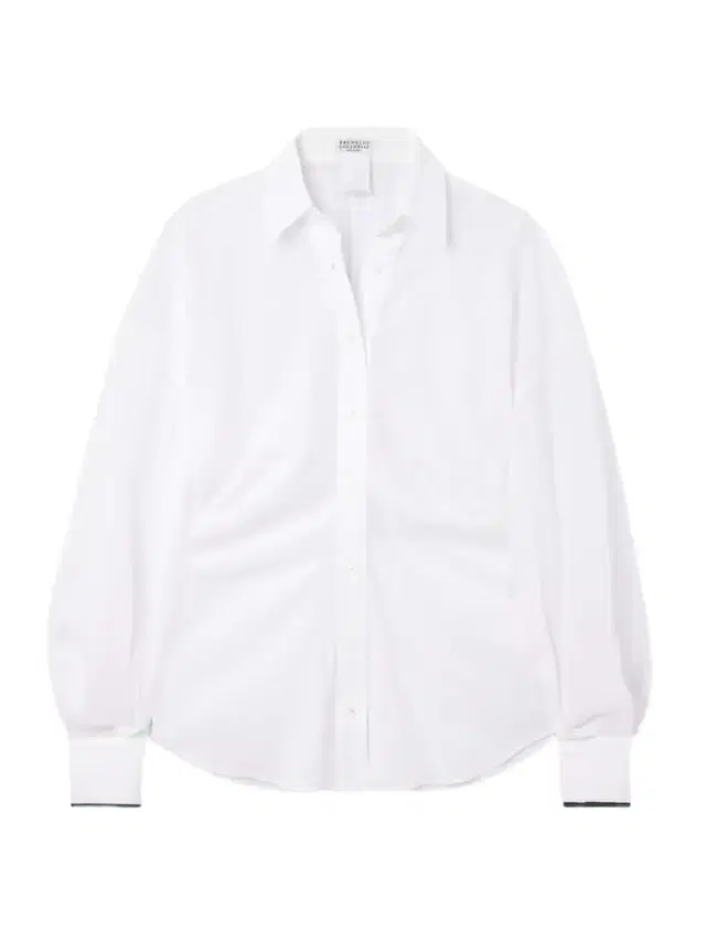 Bead-embellished Gathered Cotton-voile Shirt