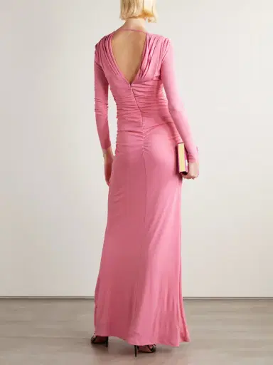 Carolina Herrera Ruched Stretch-jersey Gown | Thumbnail 3 Carolina Herrera Ruched Stretch-jersey Gown | Thumbnail 3