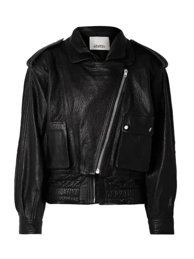 Aneli Layered Textured-leather Jacket